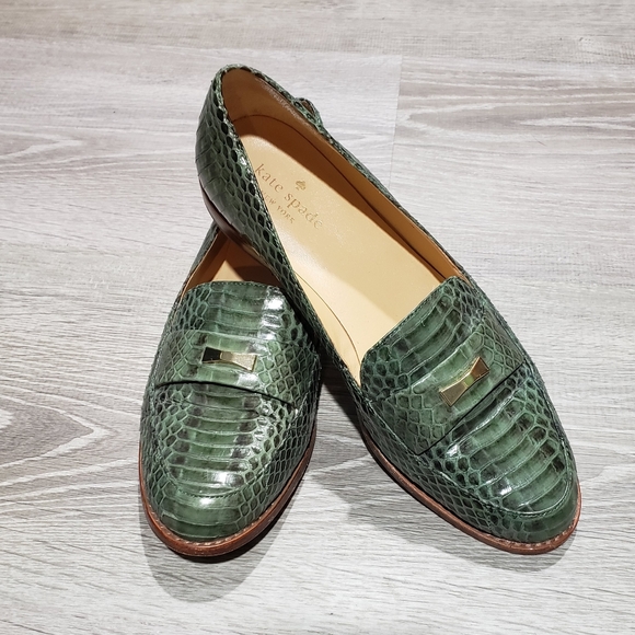 Kate Spade Loafer Snakeskin Slip on - Picture 1 of 7